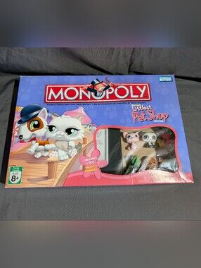 Littlest Pet Shop Edition Monopoly Board Game LPS 2007 Bilingual *Read